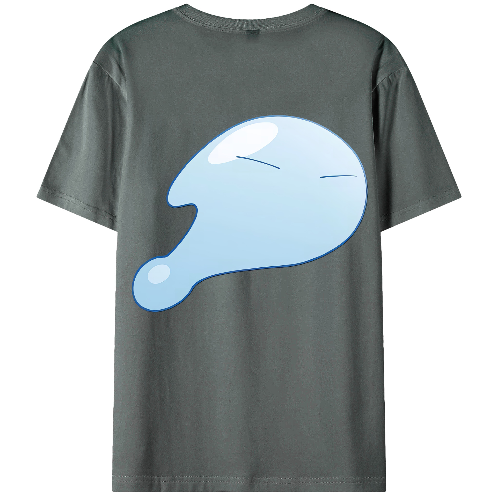 （画像用） 転スラ Regarding Reincarnated to Slime 綿100％ メンズ半袖Tシャツ（バックプリント） 通気性
